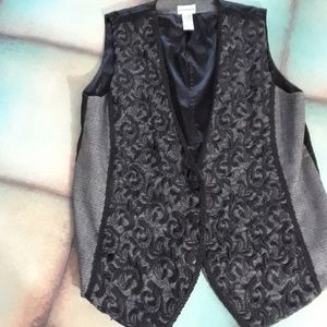 Chico's Vest Black & Gray